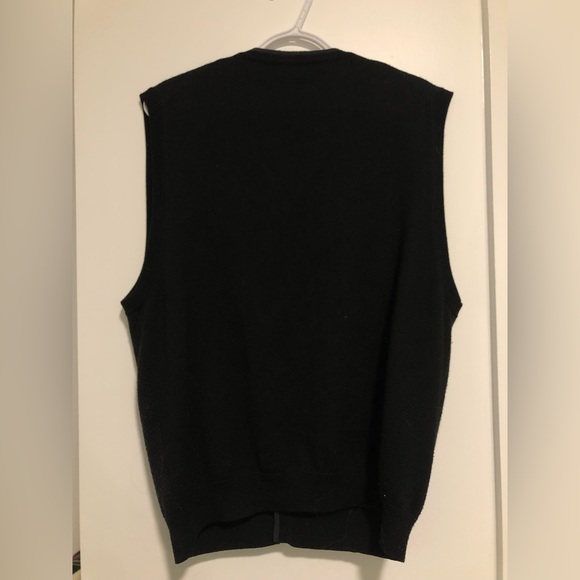 Unisex Black Button Sweater Vest - Picture 2 of 5